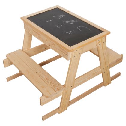 Детска Градинска Маса за Пикник с Черна Дъска и Място за Съхранение Ginger Home